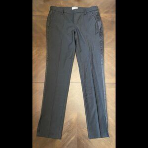 Zadig & Voltaire Black Prune Slit Smoking Pants, Size 42 with tags